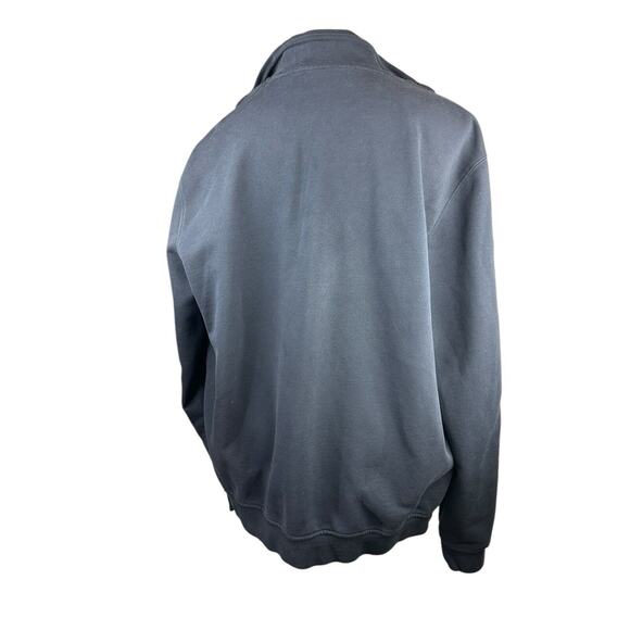 Ermenegildo Zegna Full Zip Up Suede Trim Sweatshirt Navy Sweater Jacket Men's XL - Picture 10 of 16